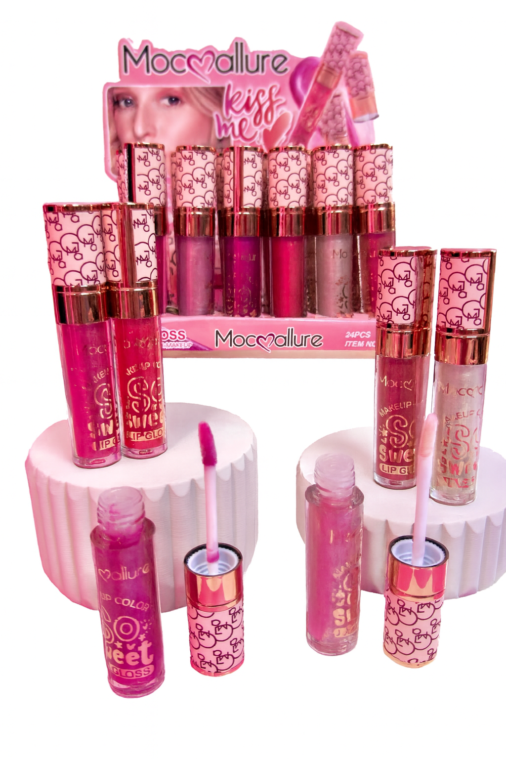 Mocallure Lip Gloss 24 PC Display