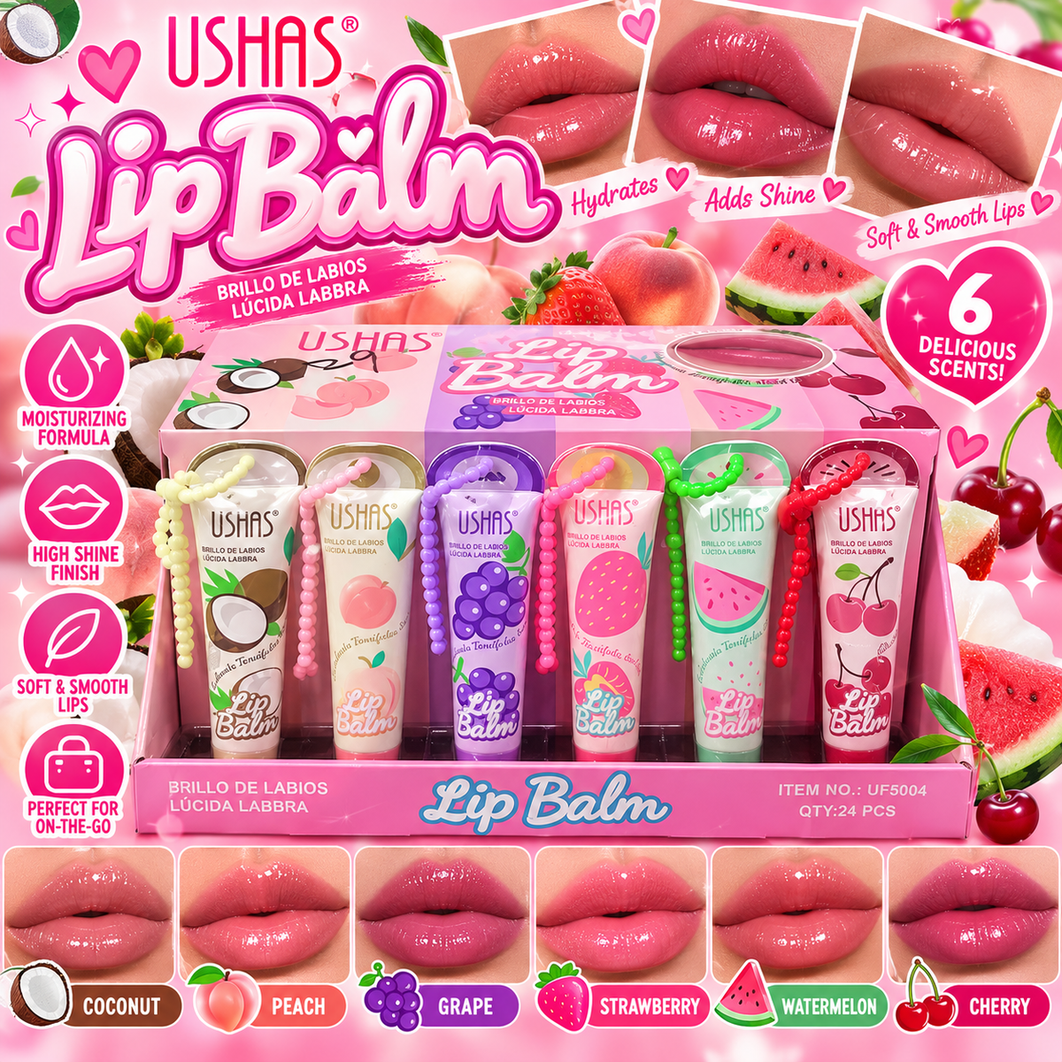 24 PC Juicy Gloss Fruits