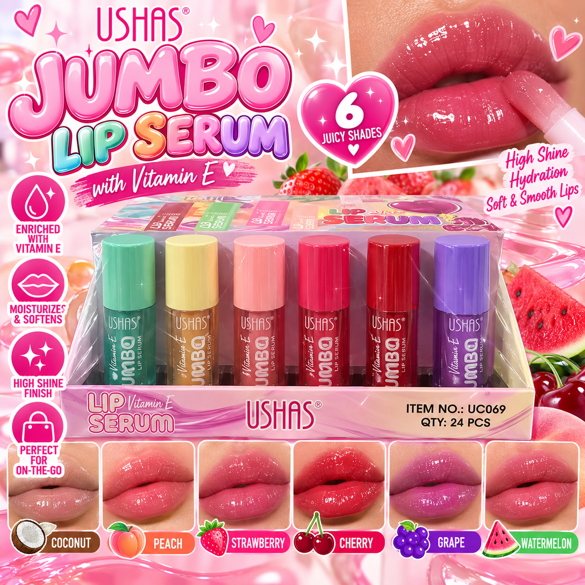 Jumbo gloss serum fruity 24 PCS