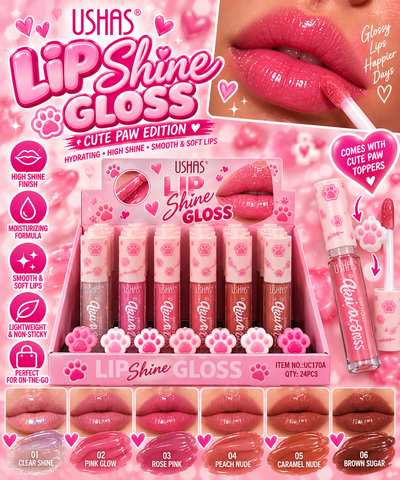 24 PC Display of Lip gloss with cute toppers