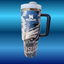 40 OZ Football Tumbler with straw and box