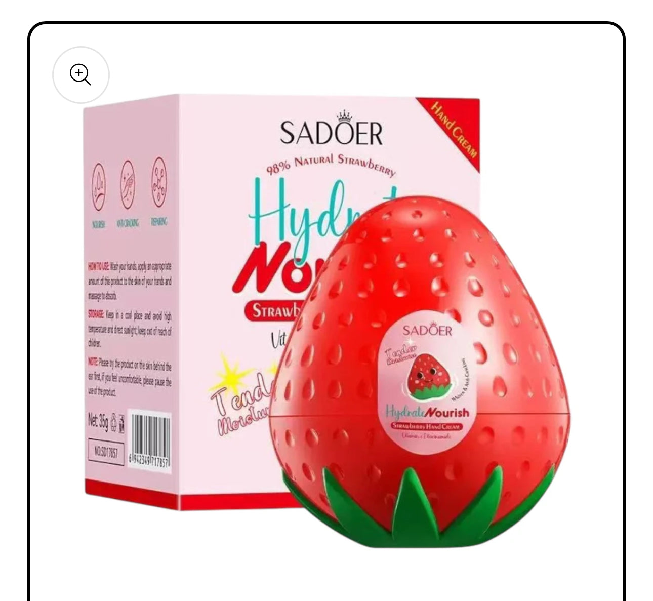 🍓🍌  5 PC SET SADOER NOURISH HAND CREAM-VITAMIN C AND NIACINIMIDE- LIGHTLY SCENTED- SENSITIVE SKIN (Copy)