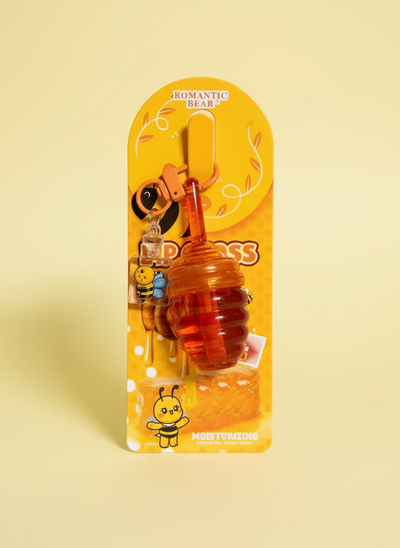 12 PC Colorchanging BEE Lippies with keychain and charms- Fruit flavored