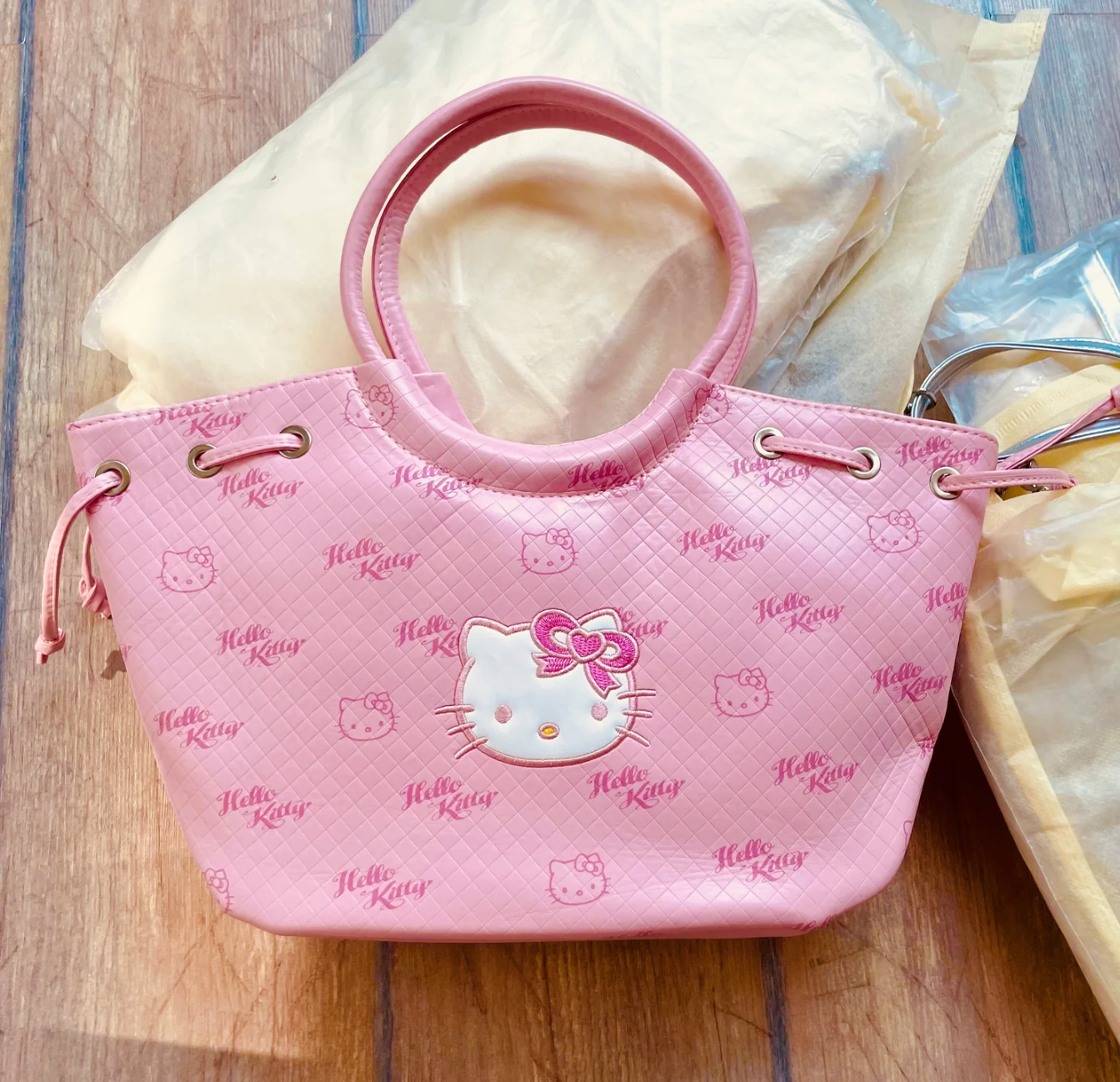 Kitty Pink Tote Bag- ♡ Size: 13.4x10.6x4.7