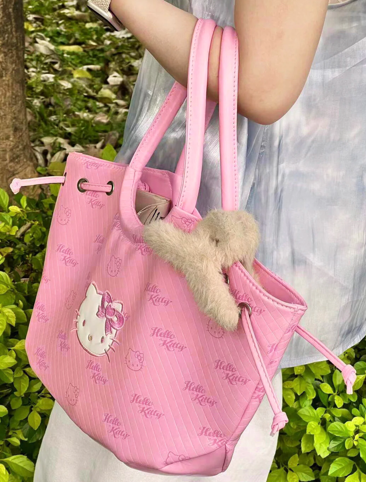 Kitty Pink Tote Bag- ♡ Size: 13.4x10.6x4.7