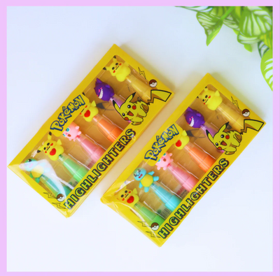4 Boxes! Pikachhu highlighters with 6 pcs inside each one