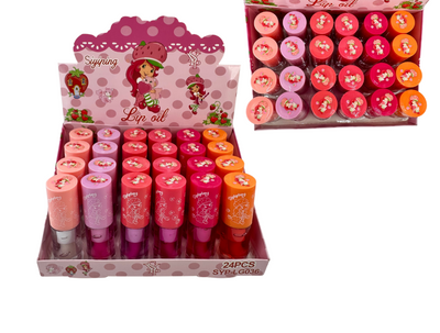 24 PC Strawberryshortcake lip gloss display