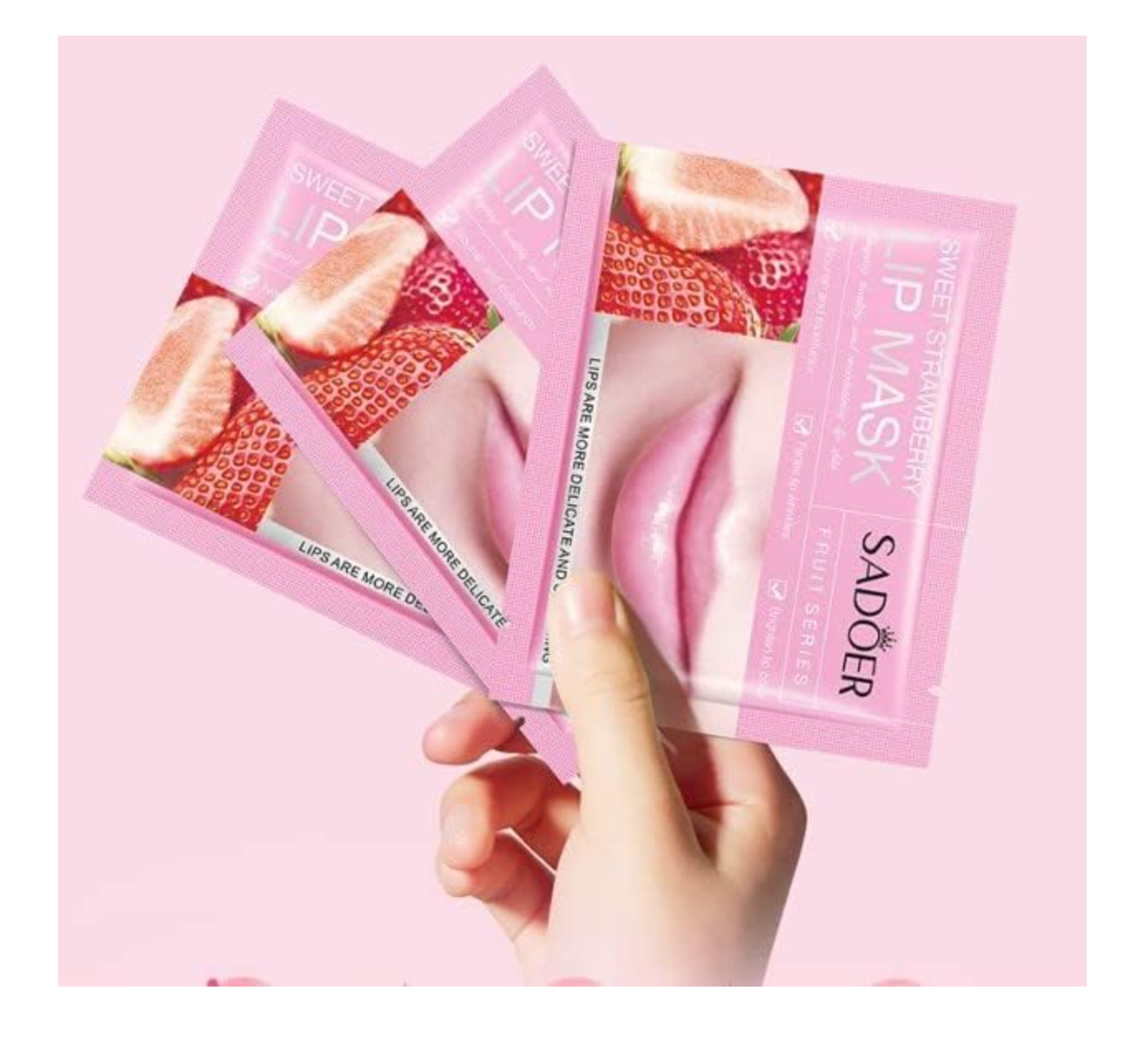 1 Box of 20 PCS Lip Mask SADOER STRAWBERRY