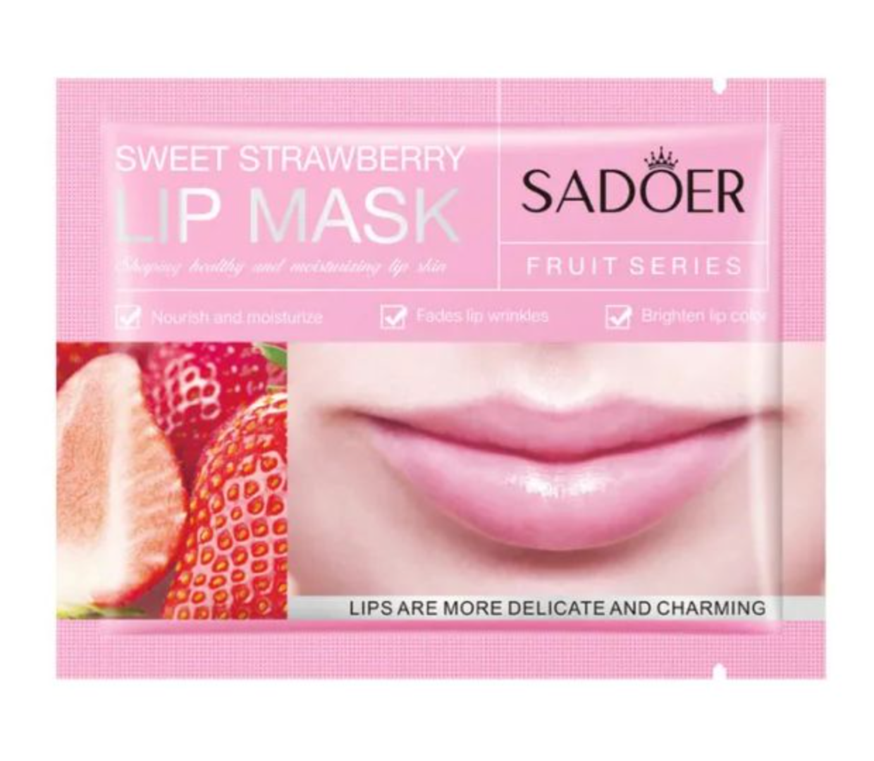 1 Box of 20 PCS Lip Mask SADOER STRAWBERRY