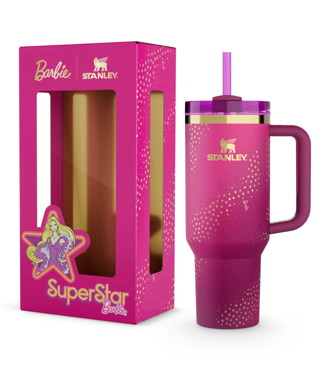 BARB SPECIAL EDITION TUMBLER 40 OZ PINK STAR