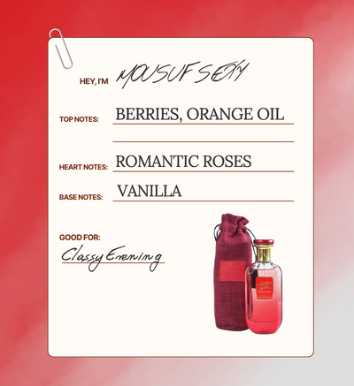 100 ML Arabic Mousuf Ard Perfume for Women-SEXY RED- Orange Oil, Romantic Rose and Vanilla