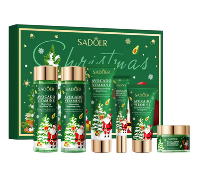 SADOER CHRISTMAS 6 PIECE SET- AVOCADO VITAMIN E MOISTURIZING