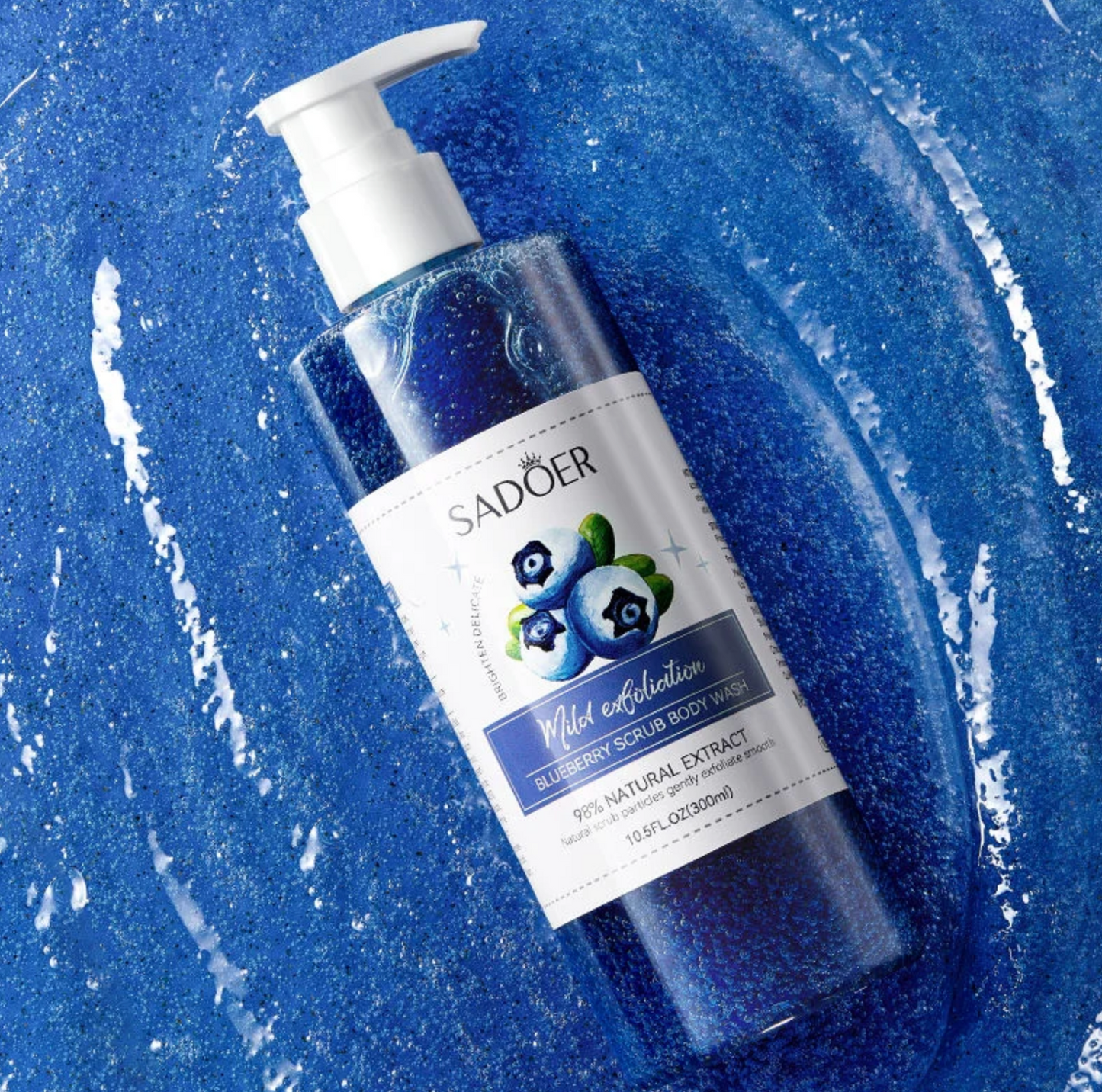 SADOER EXFOLIATING BODY WASH- KIWI/PEACH/BLUEBERRY/KIWI