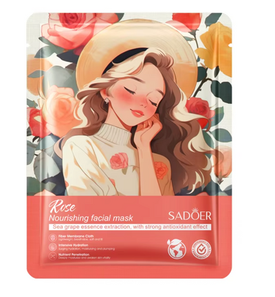 12 PC ROSE FACE MASK- SADOER