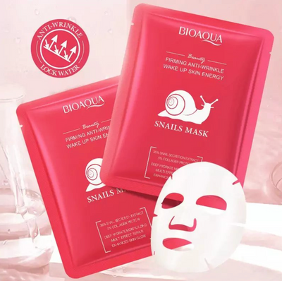 BIOAQUA 12 PC FACE MASK- SNAIL MASK