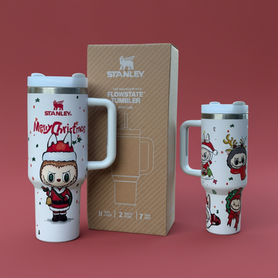 RESTOCK MONSTERS TUMBLERS 40 OZ - XMAS white