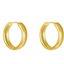 6 Sets- Classical 16 mm No Stone Smooth Hoop Earrings for Women- 24K Gold Platted Alloy