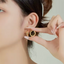 6 Sets- Classical 16 mm No Stone Smooth Hoop Earrings for Women- 24K Gold Platted Alloy