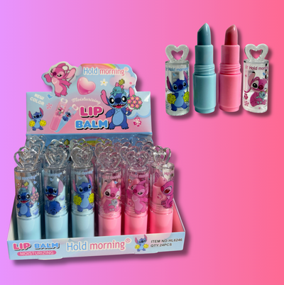 24 PC Lip Balm Duo angel and blue monster
