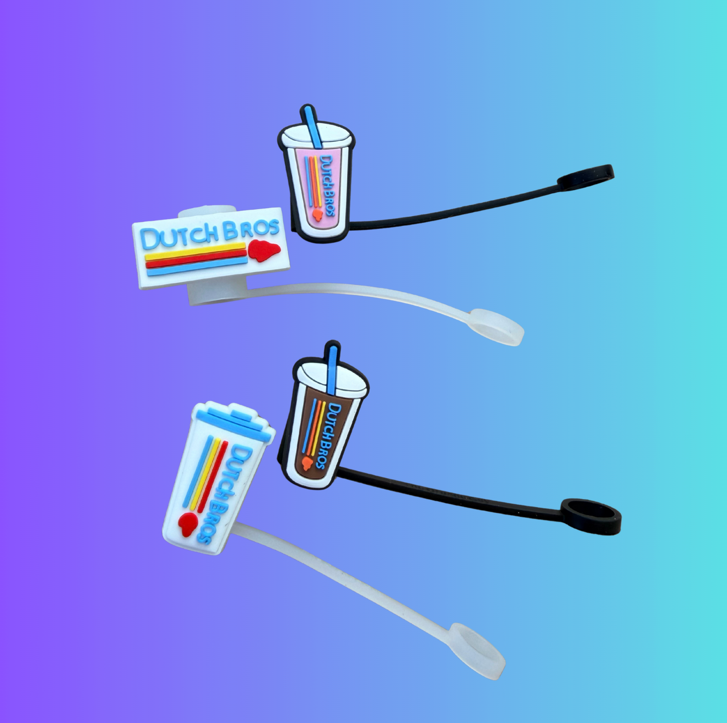 4 PC Straw Topper 40OZ Tumbler -dutch coffee