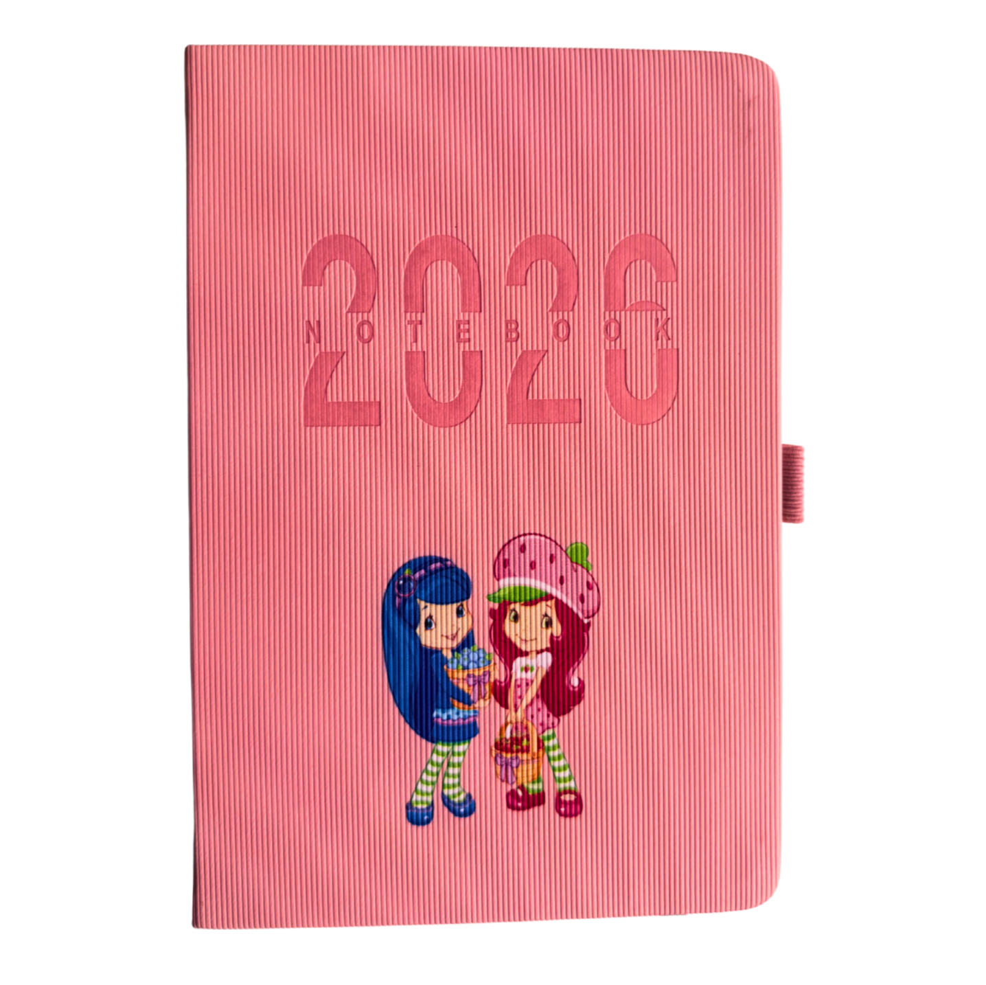Strawberry A5 2026 Premium Planner 356 days- PU LEATHER- Calendar, planner, address book- 400 PAGES with elastic band
