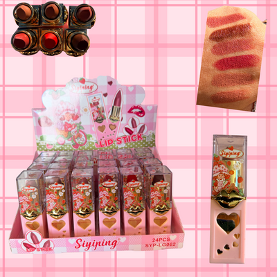 24 PC Creamy Lipstick - fall Reds and browns