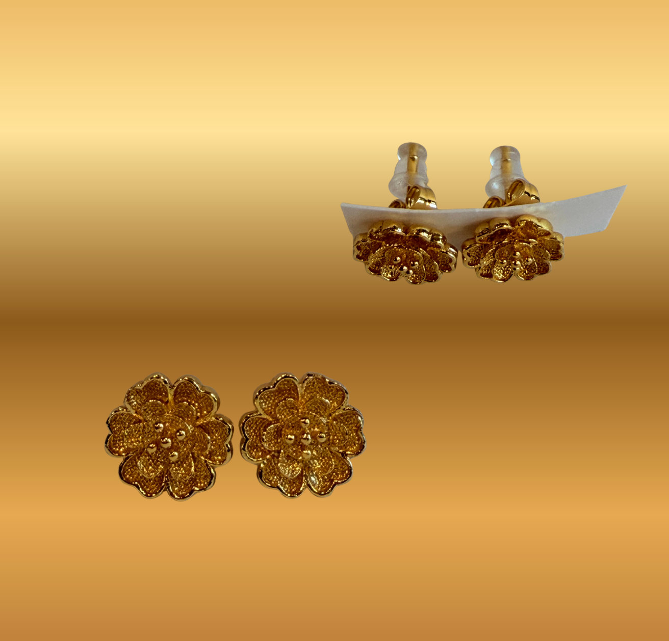 7 Pack Mini Flower Earrings- 18K Gold Electroplated
