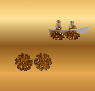 7 Pack Mini Flower Earrings- 18K Gold Electroplated