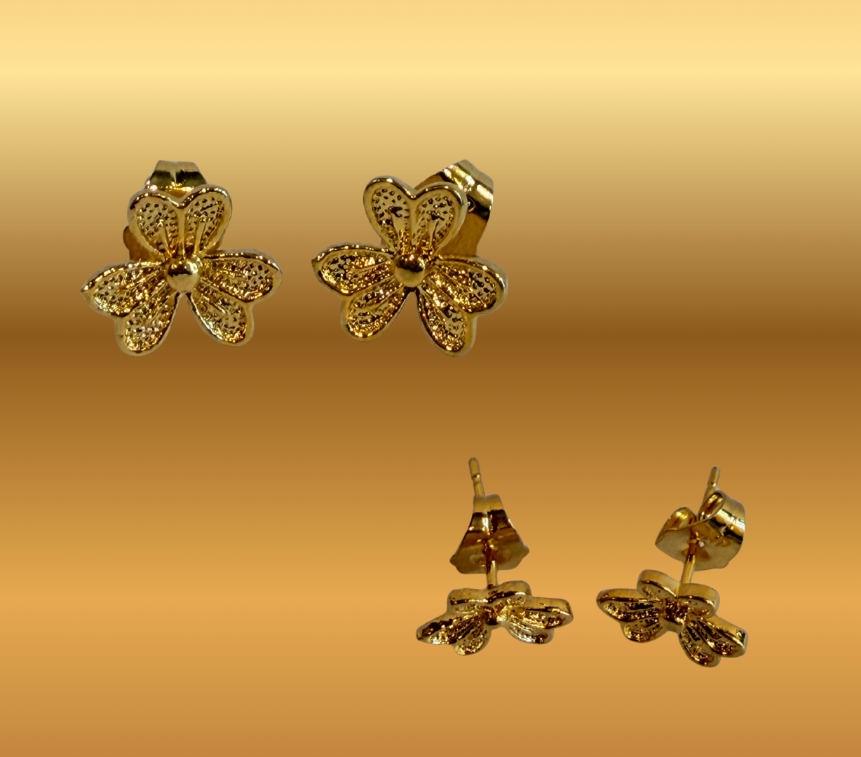 7 Pack Mini Flower Earrings- 18K Gold Electroplated