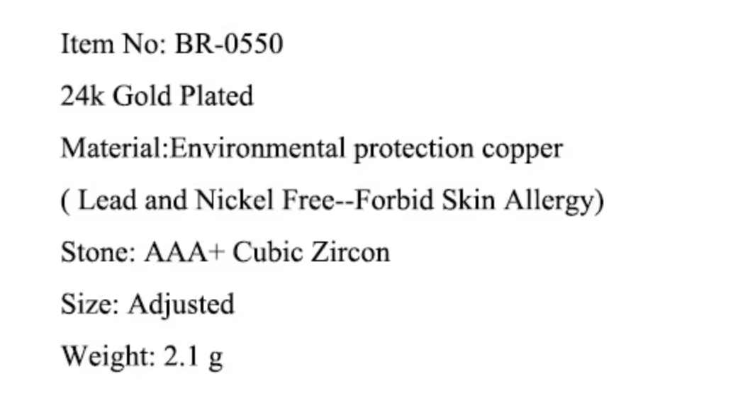 CIRCLE 24K Gold Plated Ring- Size 7/8 adjustable