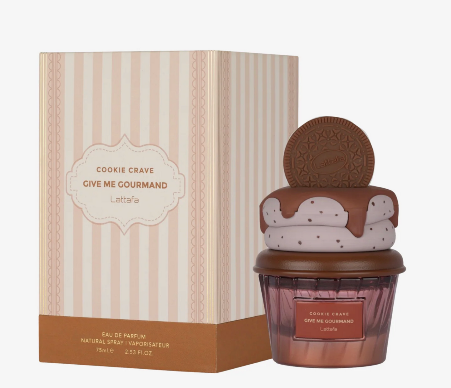 Lataffa 75ML COOKIE CRAVE- GOURMAND (Cocoa Butter, cookies, sugar, milk, vanilla, sandalwood)
