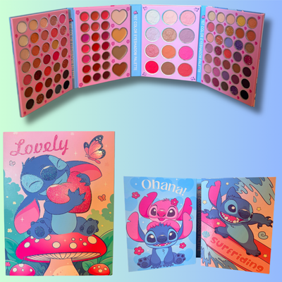 1 PC EYESHADOW BOOK PALETTE OHANA WITH CREAM BLUSH AND CREAM CONCEALER INSIDE