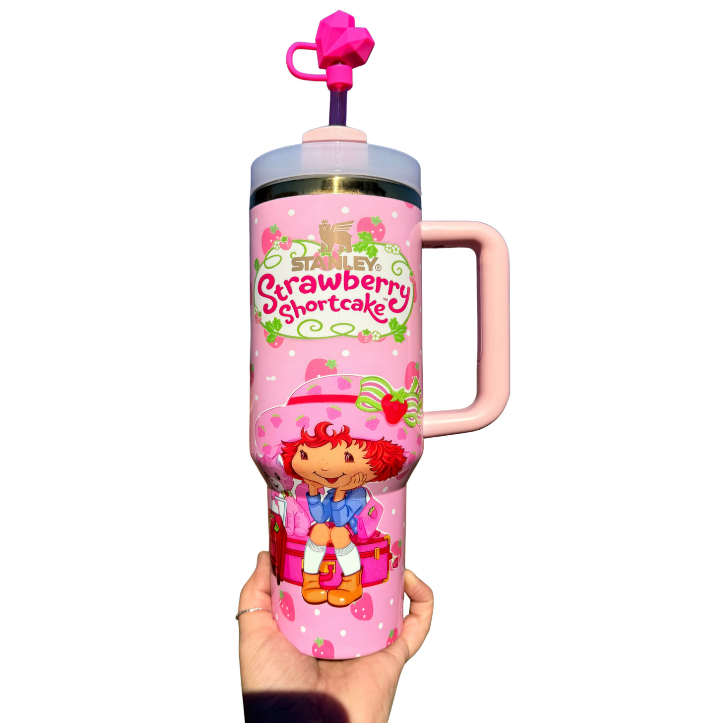 STRAWBERRY Gift Box with 40 OZ tumbler and Topper-PINK