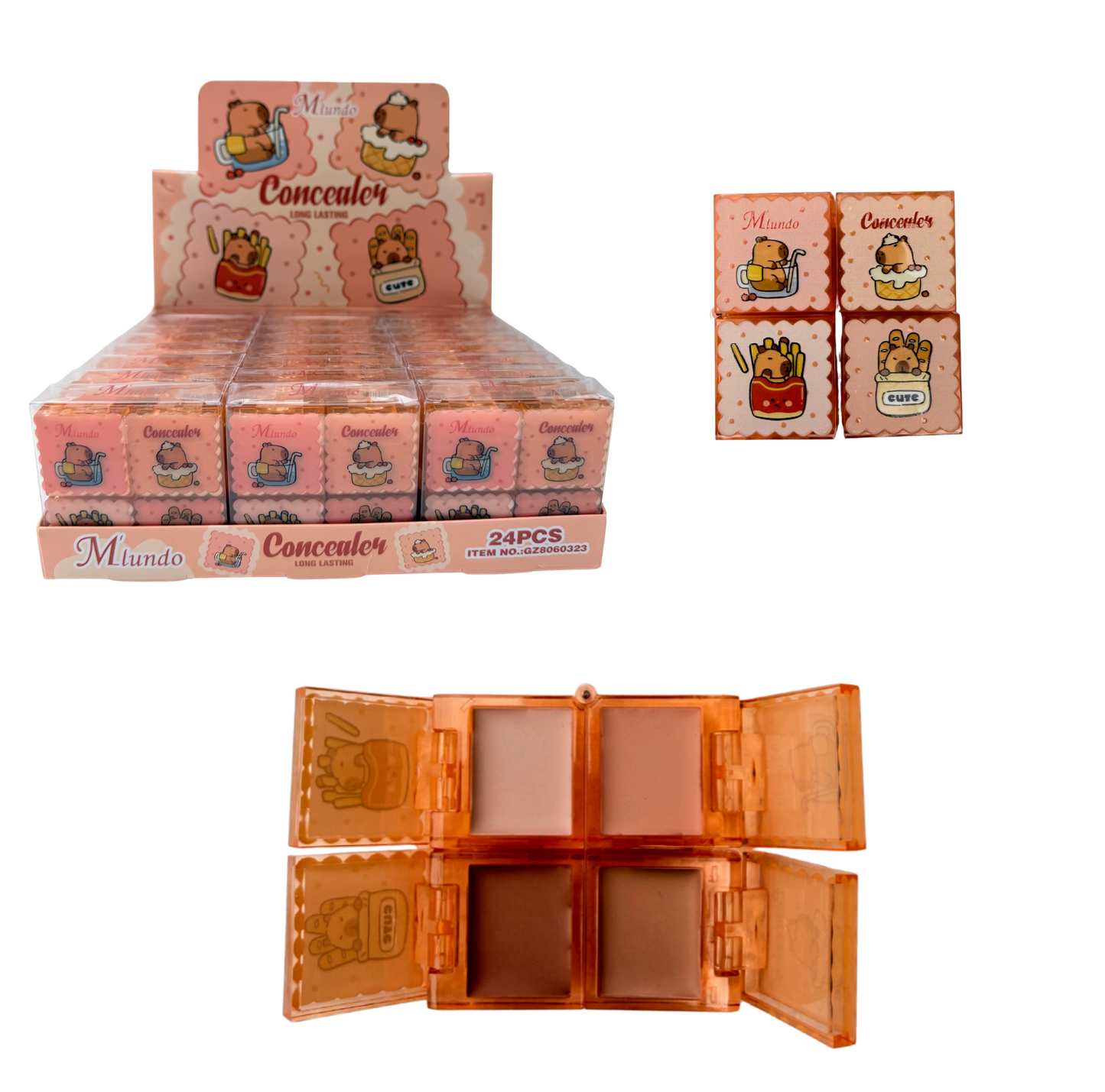 SALE! 24 PC Magic Concealer cappybarra Acrylic Squares with rotating cubes