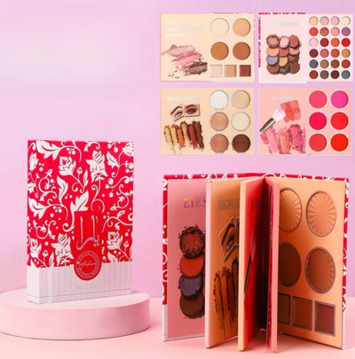 CANDY BOOK EYESHADOW WITH PAGES-EYESHADOW, BLUSH, HIGHLIGHTER AND MORE