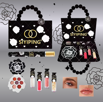 1 Gift Set with Eyeshadow palette-perfume-lippies, and topper