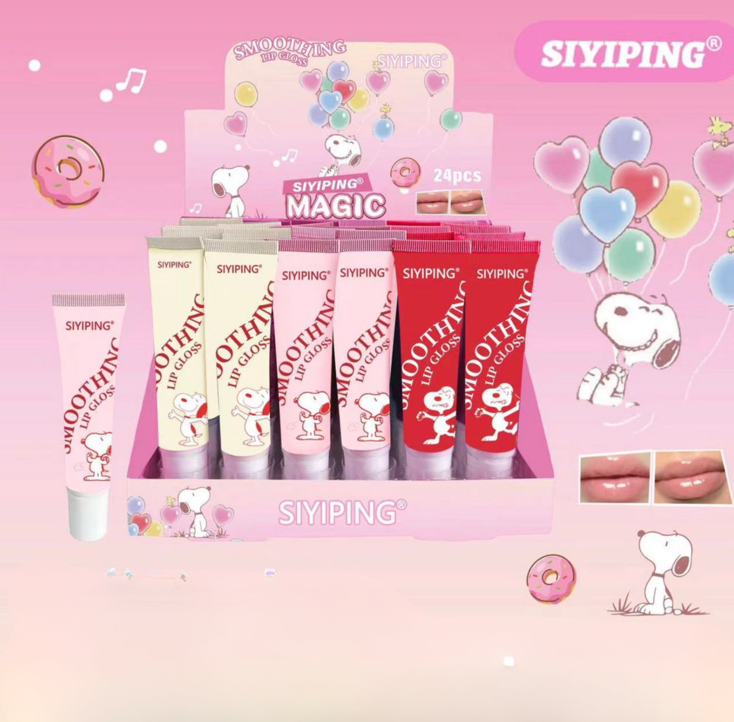 24 PC Lip Gloss Snooopy