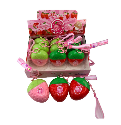 12 PC Strawberry Lotion Keychain with strawberry scent- moisturizing
