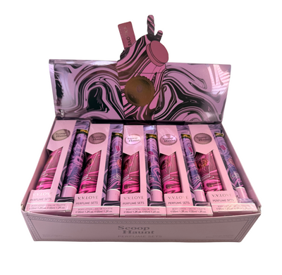 15 PCS VV Love VS LOVE SPELL DUPE Perfume and hand cream set- Peachy, Fruit