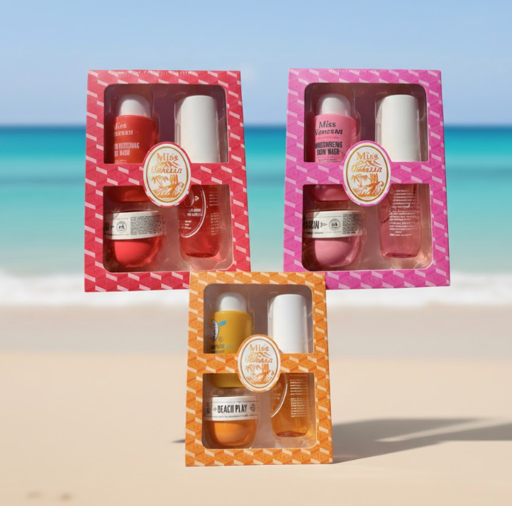 Brazilian inspired Jet Set pack! body wash, body spray,  and body butter