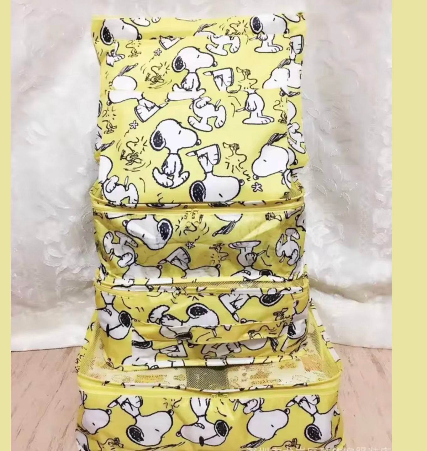 6 Piece Packing Cubes-Yellow