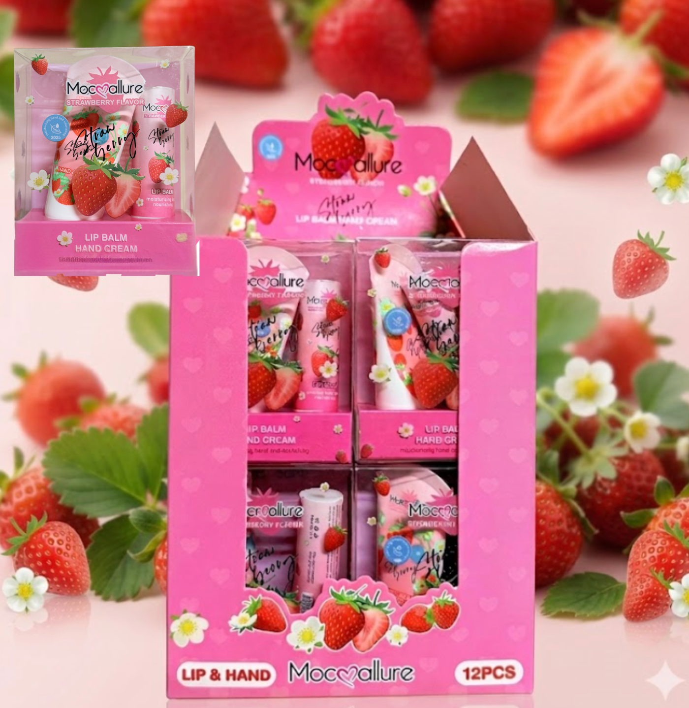 12 PC Lotion balm duo box display