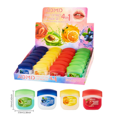 24 PC Mini vaseline lip balms fruity