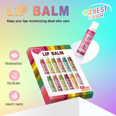 12 PC Lip balm box chapsticks