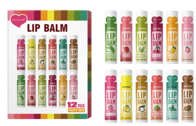 12 PC Lip balm box chapsticks