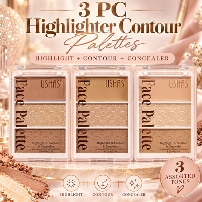 3 PC Mini contour highlight palettes