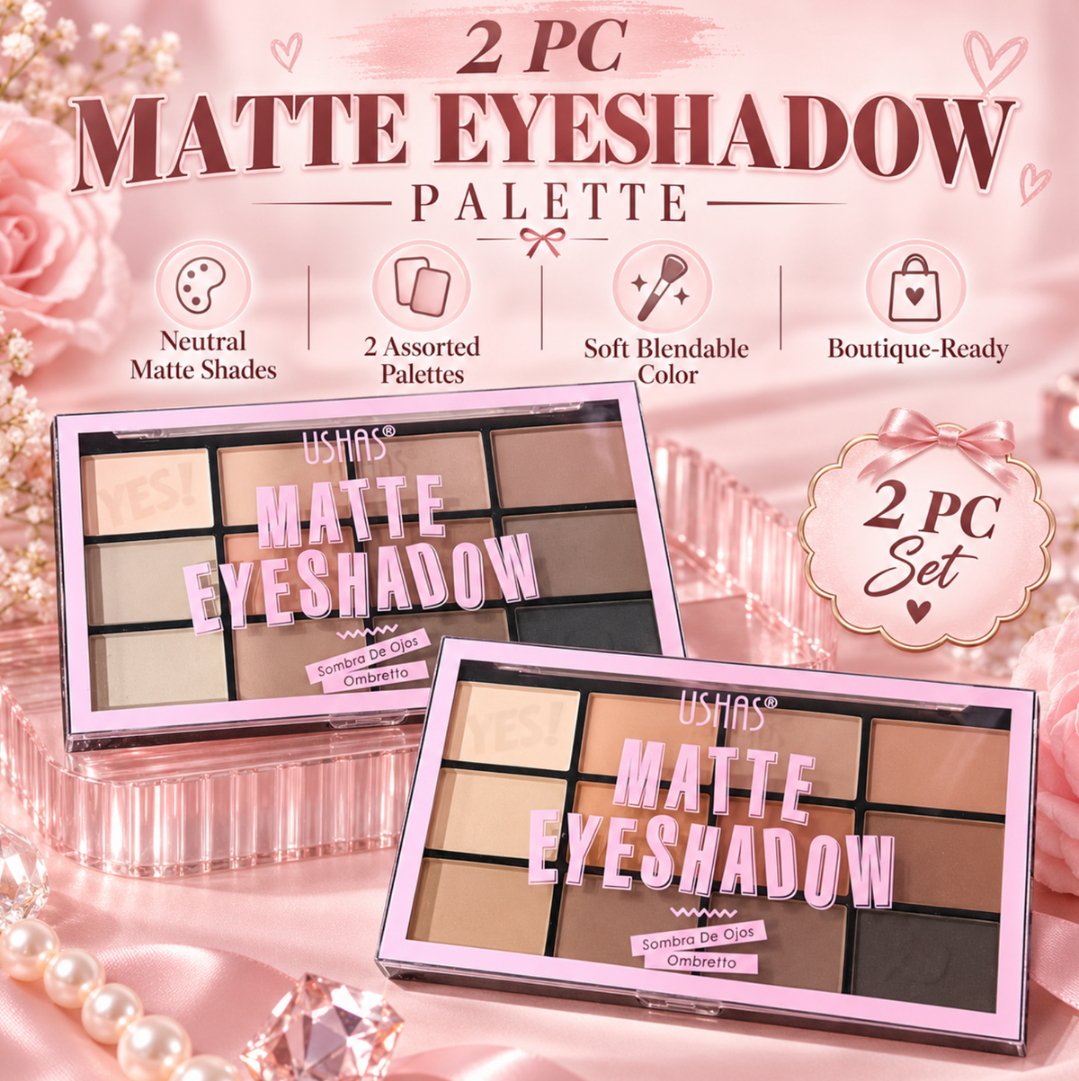 Ushas 2 PC Mini eyeshadow palettes