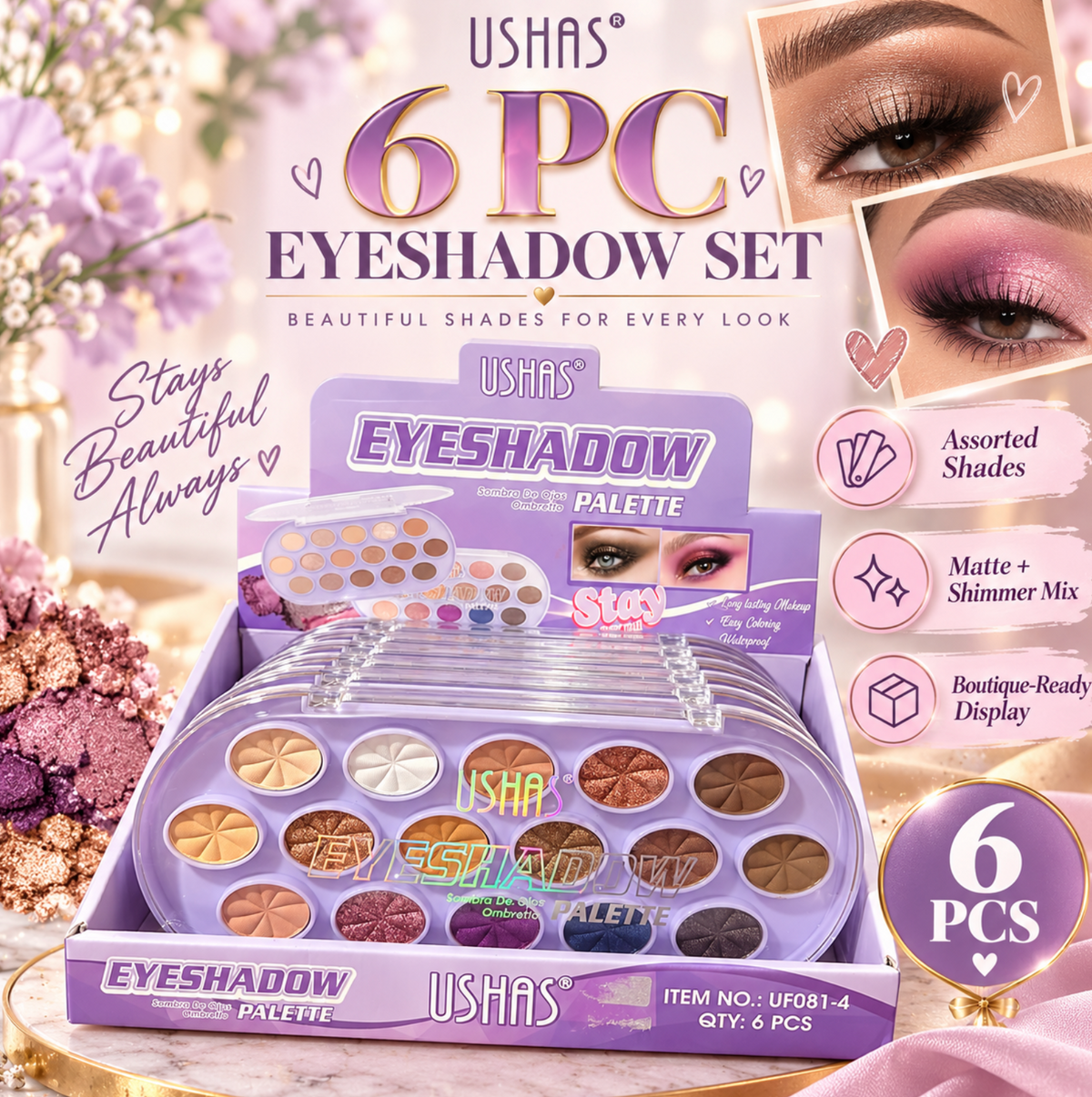 6 PC Display Eyeshadows