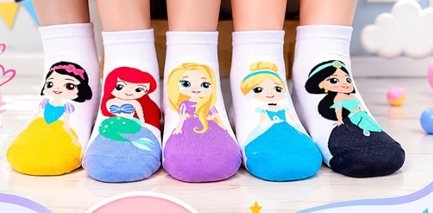 12 Piece princess socks