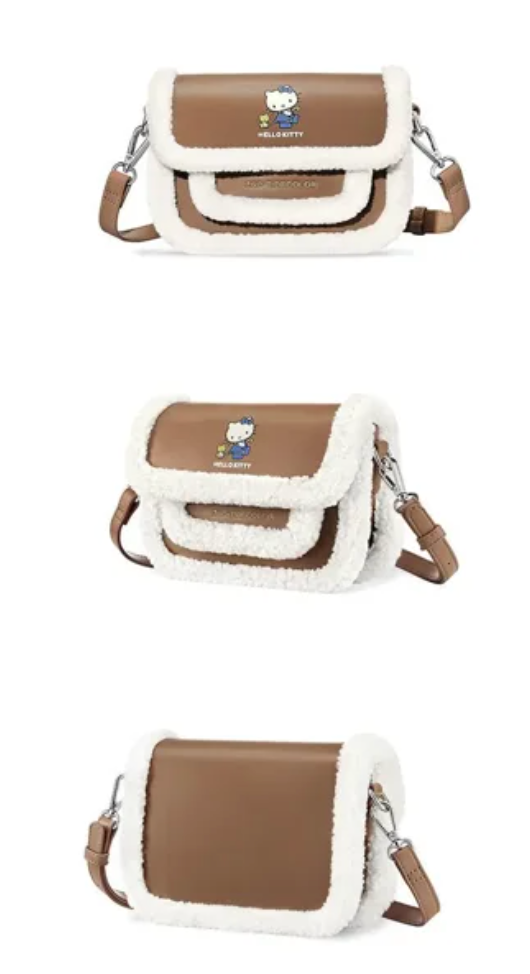 Tide.Color X Kitty Licensed Fuzzy Handbag